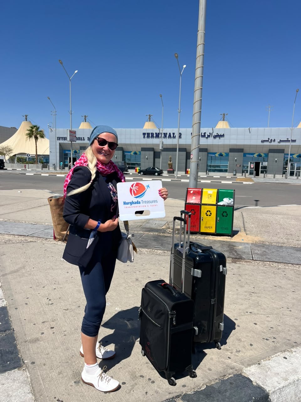 Couple with baby picked up by Hurghada Treasures at the airport